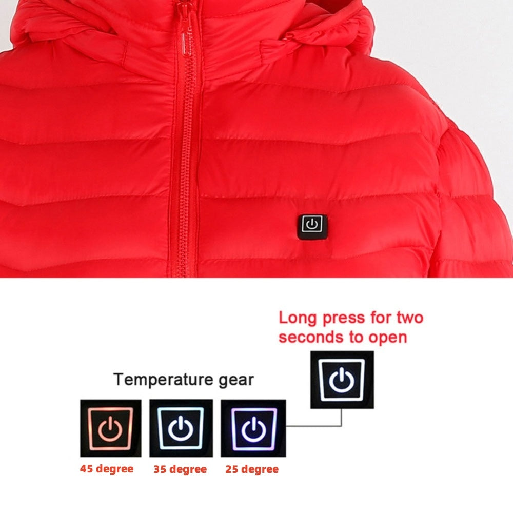 New Heated Jacket Coat USB Electric Jacket Cotton Coat Heater Thermal Clothing Heating Vest Women Clothes Winter