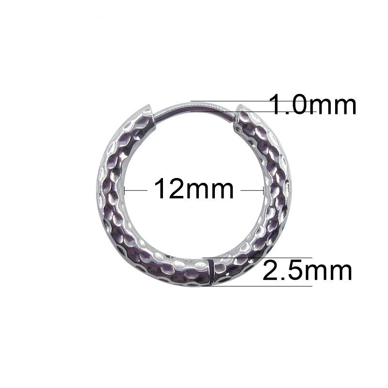 Stainless Steel Earrings High-grade Round Ear Clip