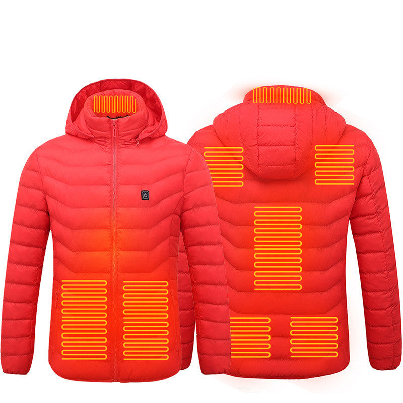 New Heated Jacket Coat USB Electric Jacket Cotton Coat Heater Thermal Clothing Heating Vest Women Clothes Winter