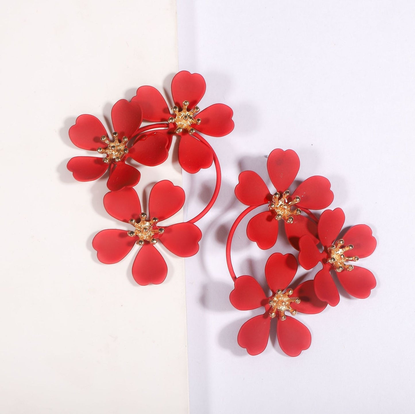 Camellia Ear Studs Ornament High-grade Special Interest Light Luxury