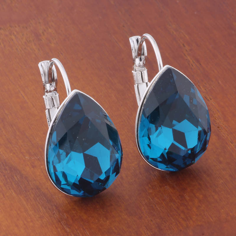 Water Drop Color Earrings Female Fashion Temperament