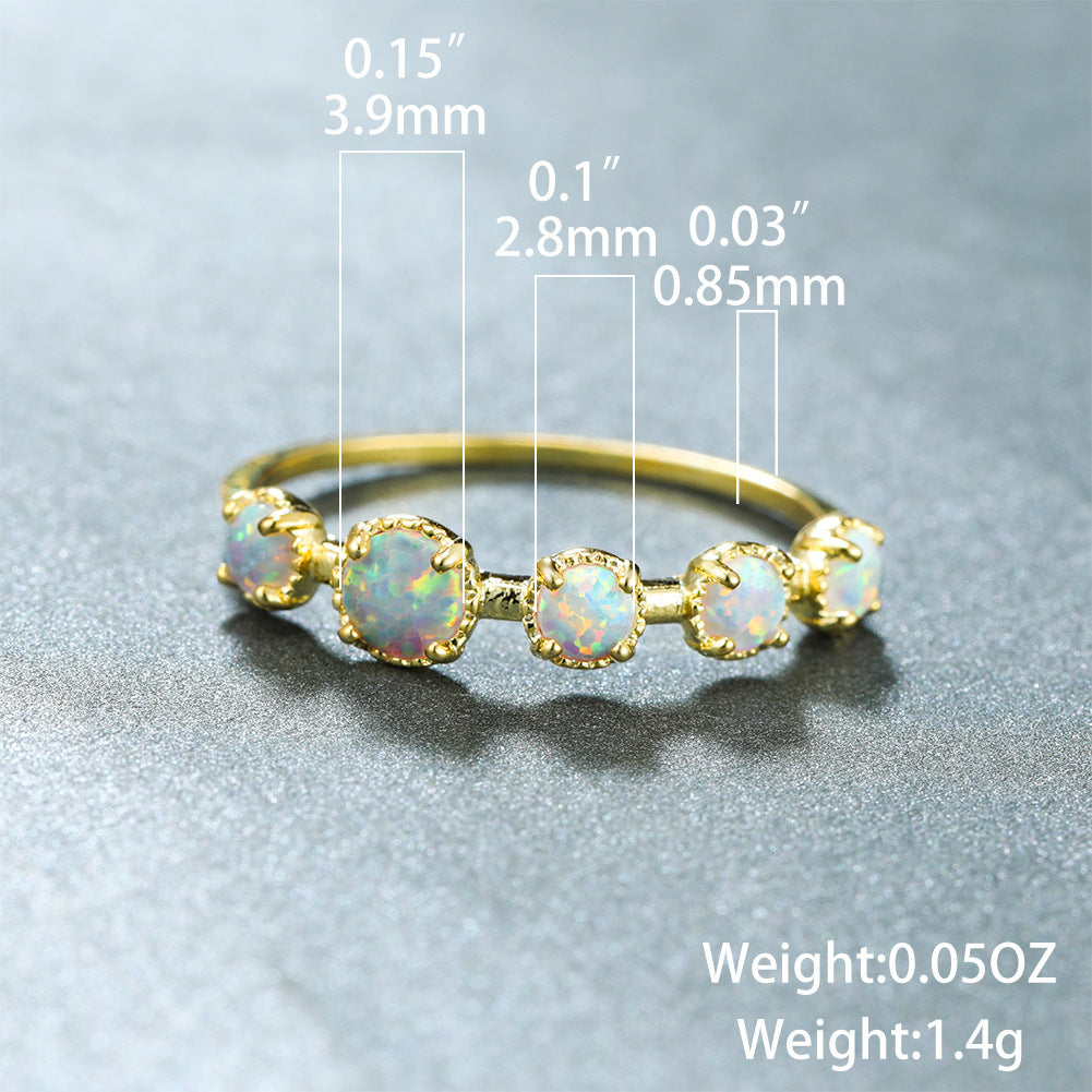 Cool Style Gold Five Rings Women's Simple Fashion