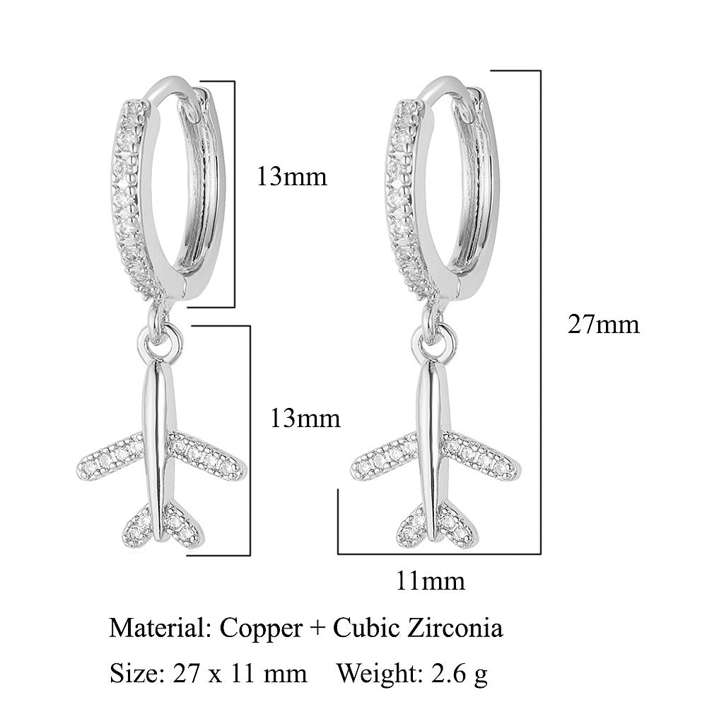 Cherry Bow Copper Zircon Women's Earrings