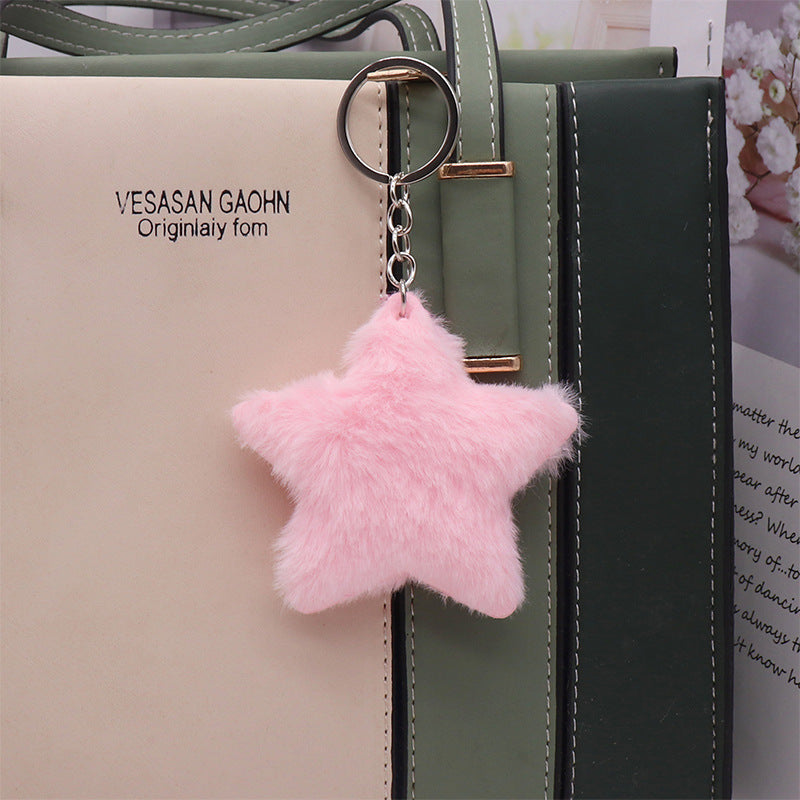Cute Simple Colorful Love Plush Key Chain Pendant Butterfly
