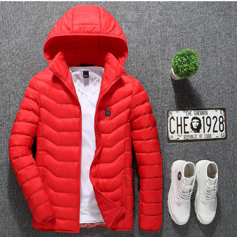 New Heated Jacket Coat USB Electric Jacket Cotton Coat Heater Thermal Clothing Heating Vest Women Clothes Winter
