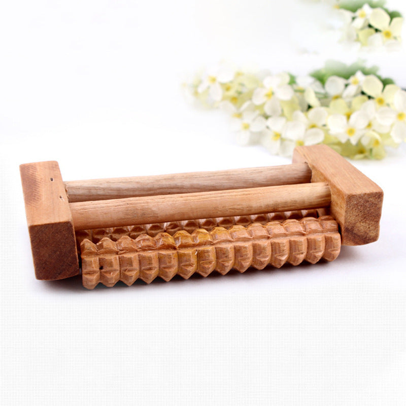 Multifunctional Solid Wood Foot Massage Wheel