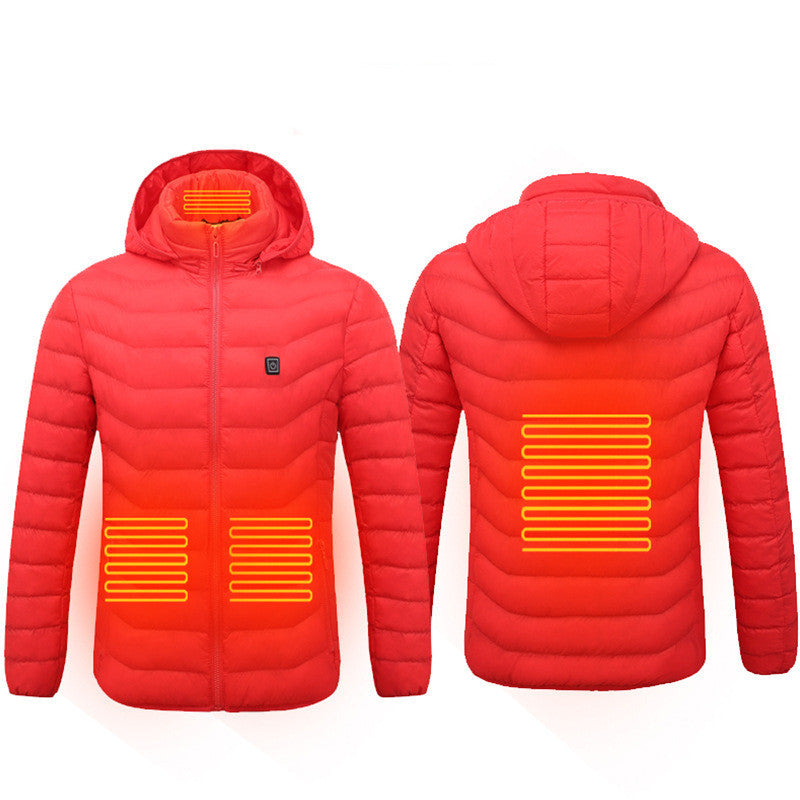 New Heated Jacket Coat USB Electric Jacket Cotton Coat Heater Thermal Clothing Heating Vest Women Clothes Winter