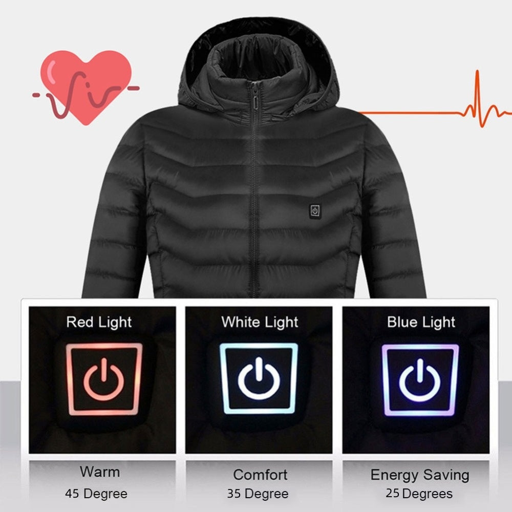 New Heated Jacket Coat USB Electric Jacket Cotton Coat Heater Thermal Clothing Heating Vest Women Clothes Winter
