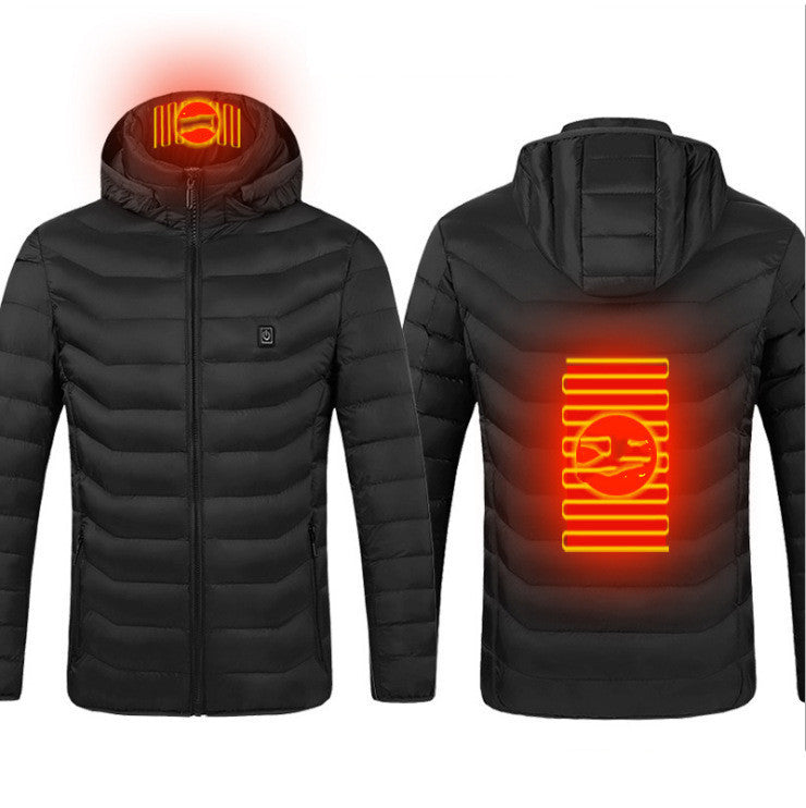 New Heated Jacket Coat USB Electric Jacket Cotton Coat Heater Thermal Clothing Heating Vest Women Clothes Winter