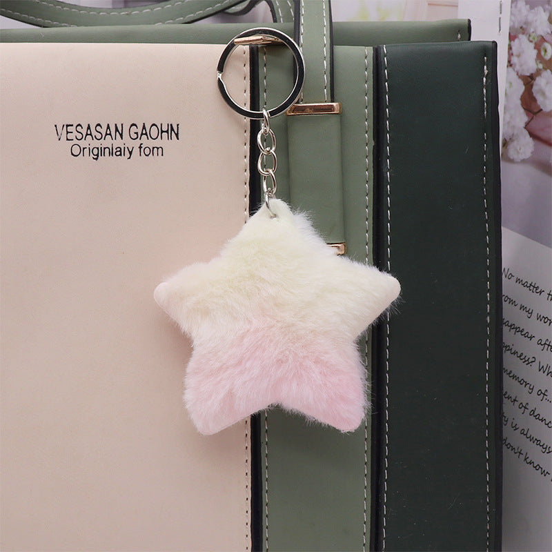 Cute Simple Colorful Love Plush Key Chain Pendant Butterfly