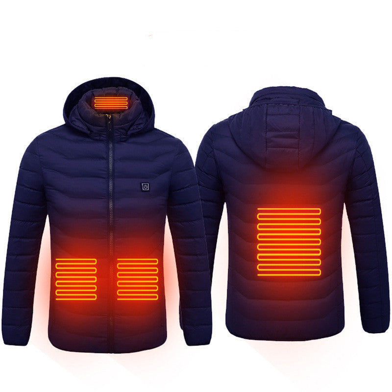 New Heated Jacket Coat USB Electric Jacket Cotton Coat Heater Thermal Clothing Heating Vest Women Clothes Winter