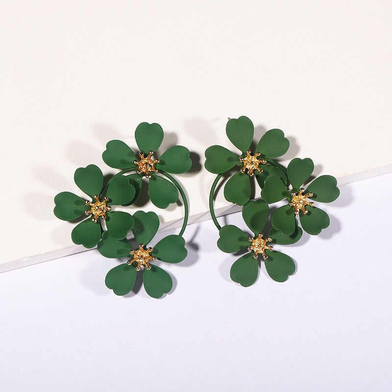 Camellia Ear Studs Ornament High-grade Special Interest Light Luxury