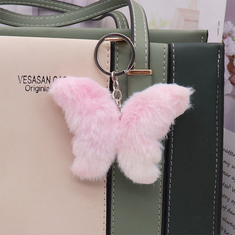 Cute Simple Colorful Love Plush Key Chain Pendant Butterfly