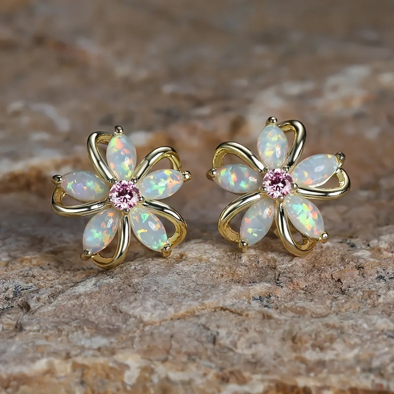 Women's Cherry Blossom Fashion Simple Stud Earrings