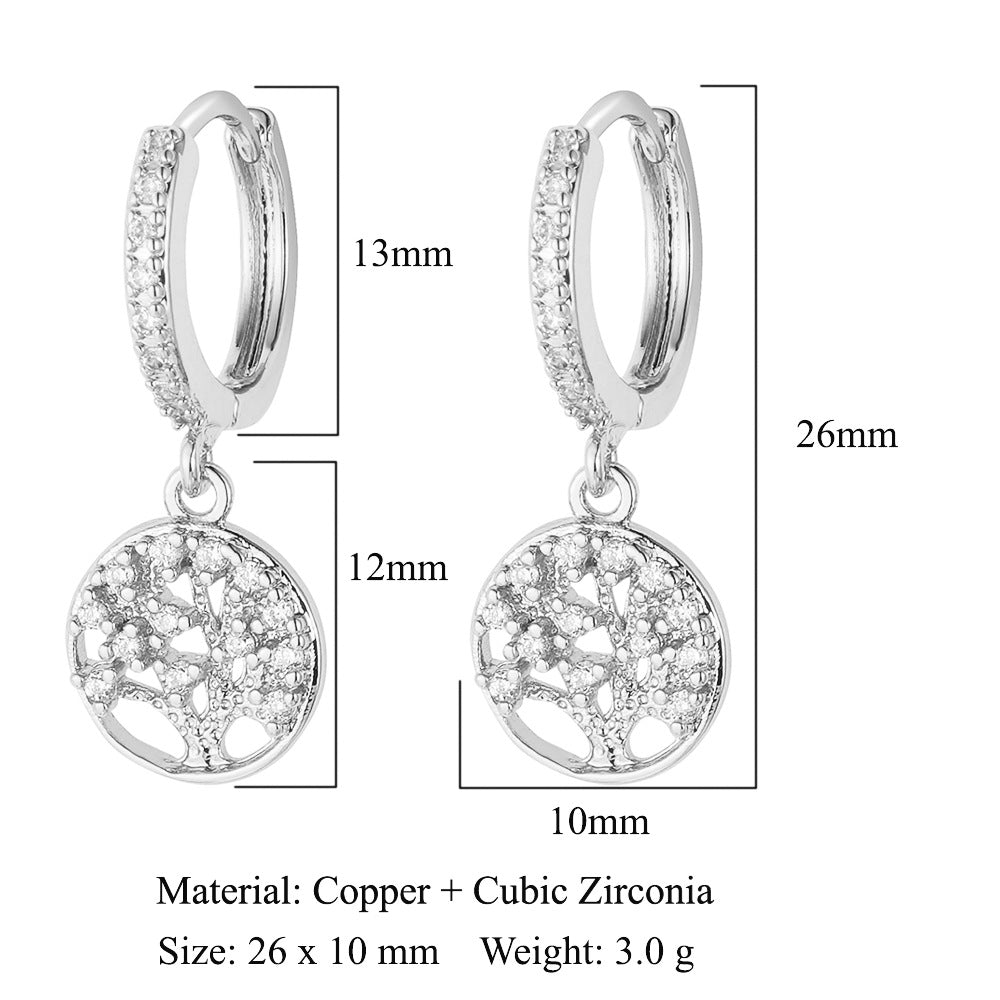 Cherry Bow Copper Zircon Women's Earrings