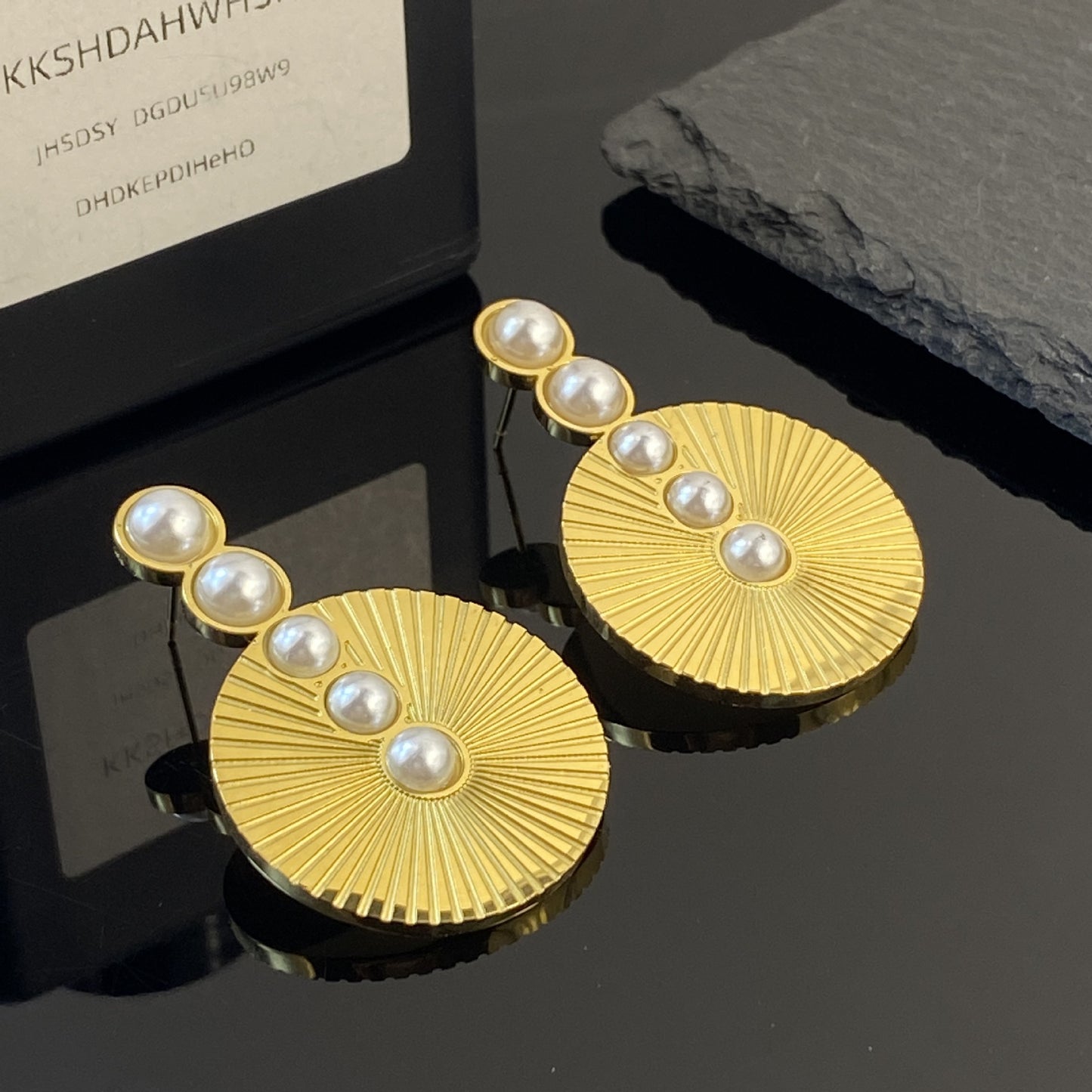 Simple Gold Eight Awn Star Titanium Steel Necklace